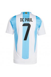 Fotbalové Dres Argentina Rodrigo De Paul #7 Domácí Oblečení Copa America 2024 Krátký Rukáv